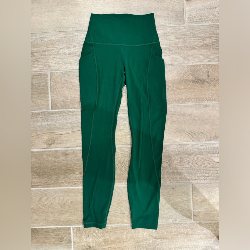 Lululemon Align leggings with pockets 25” EUC size 2. Everglade Green